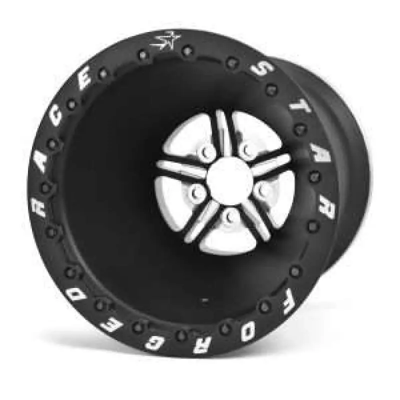 Race Star 63 Pro Forged 15X13 Dbl Sportsman 5X5 Bc / 2.00 Bs - Black Anodized W/ Machined Wheel 1