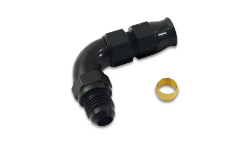 Vibrant 90 Degree 3/8In Tube To Male -6An Flare Adapter W/ Olive Inserts 1