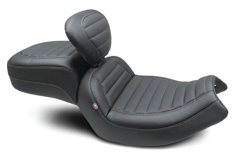 Mustang 20-22 Indian Challenger Standard Touring 1Pc Seat W/Driver Backrest - Black 1