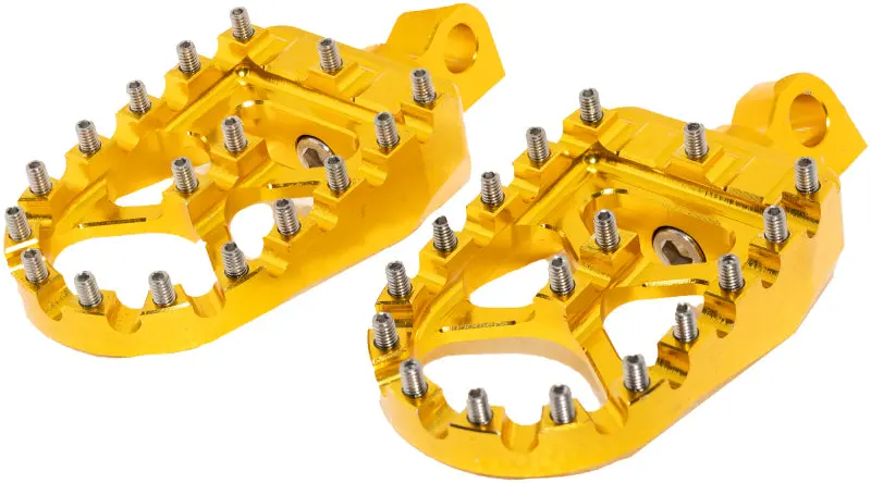 Bikers Choice Male Mount Bmx Style Gold Footpegs Pr 1