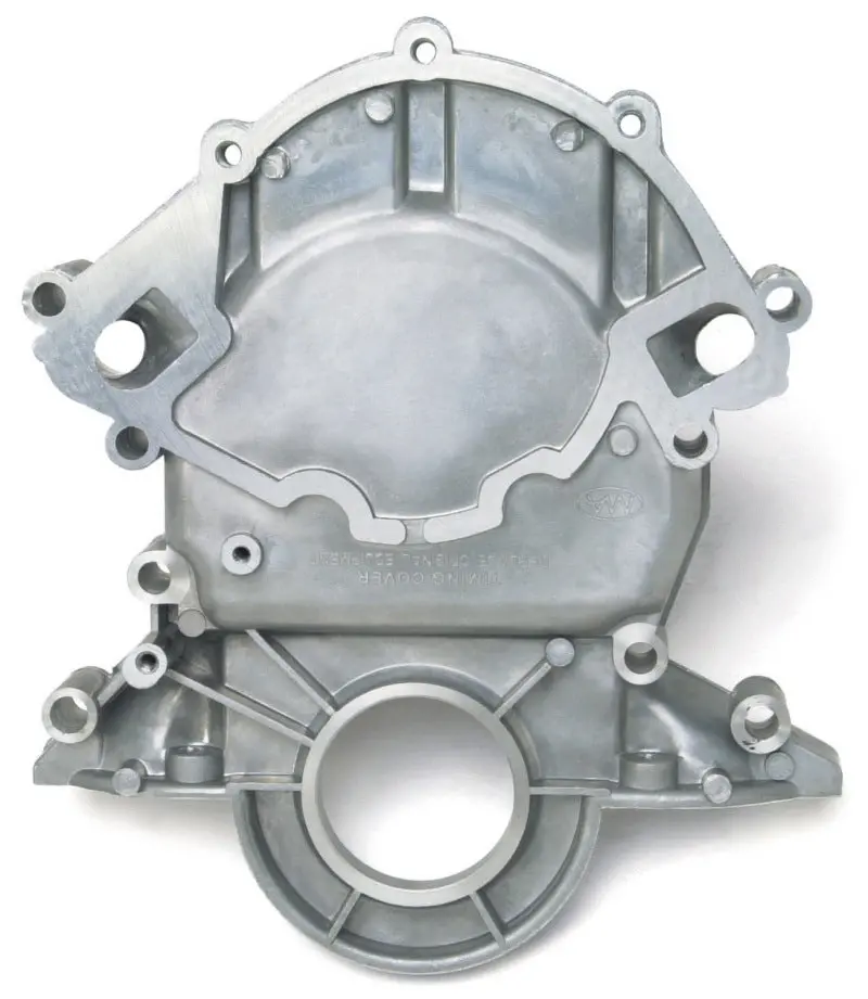 Edelbrock Timing Cover Alum S/B Ford 86-93 5 0L 88 Up 351-W W/ Reverse Rot Water Pump 1