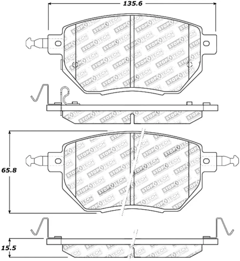 Stoptech Performance 03-11/05 Infiniti / 05-06 Nissan Front Brake Pads 1