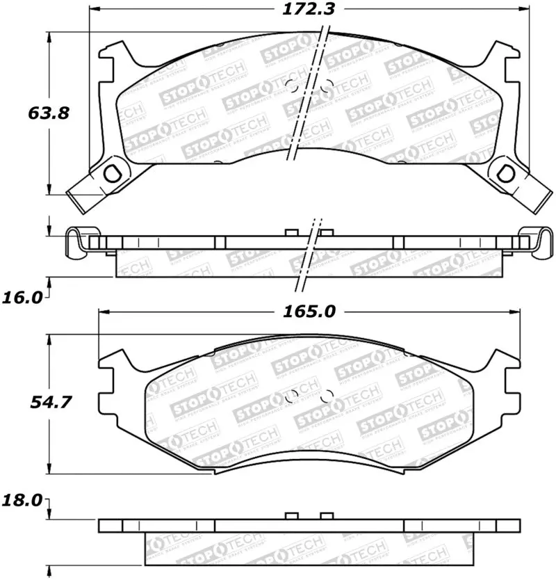 Stoptech Street Brake Pads - Front 1