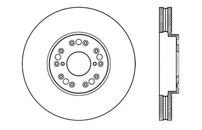 Stoptech 93-05 Lexus Gs 300/350/400/430/450H / 00-05 Is250/300/350 Front Left Drilled Rotor 1