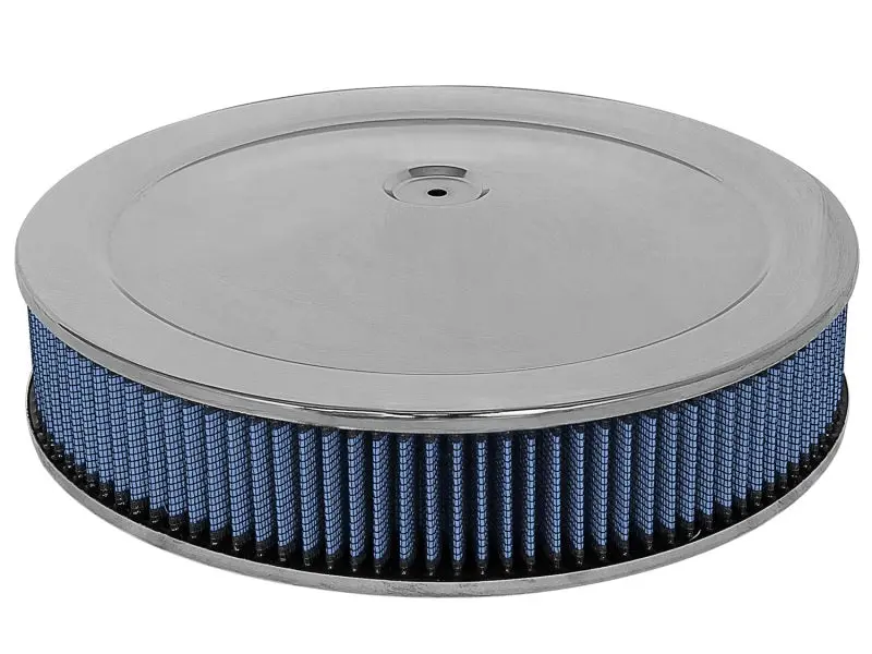 Afe Magnumflow Air Filters Round Racing P5r A/F Chrome Assy 14X3: Blk/Blue 1