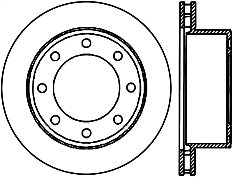 Stoptech Power Slot 00-05 Ford Excursion / 01-04 F250 2Wd/4Wd Rear Right Slotted Cryo Rotor 1