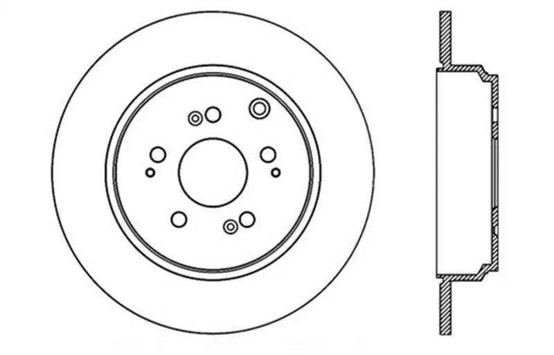 Stoptech 07-14 Acura Mdx / 07-14 Honda Pilot Drilled Sport Rear Right Rotor 1