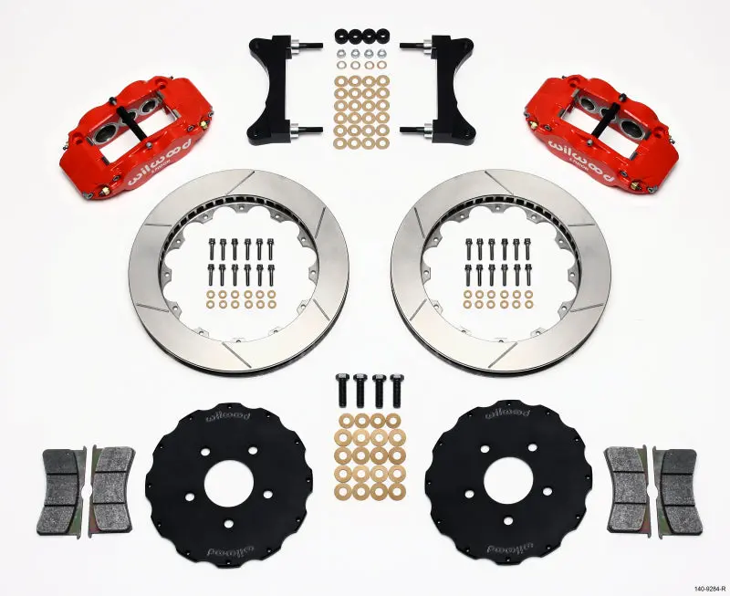Wilwood Narrow Superlite 6R Front Hat Kit 13.06In Red Mitsubishi Evo Viii 1