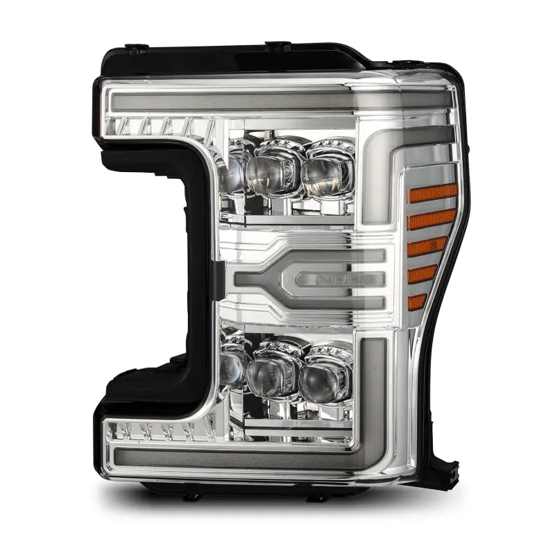 Alpharex 17-19 Ford F-250/350/450/550 Super Duty Nova-Series Led Proj Headlights Chrome W/Ss & Sbdrl 1