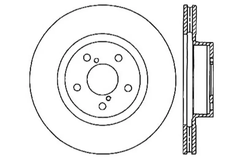 Stoptech 05-10 Subaru Legacy / 10 Outback Drilled Left Front Rotor 1