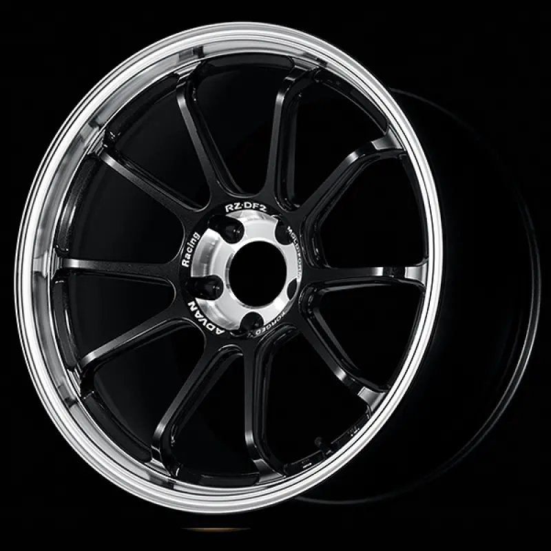 Advan Rz-Df2 19X9.5 / +25 Offset / 5X112 / 66.5Mm Bore / Diamond Cut And Racing Titanium Black 1
