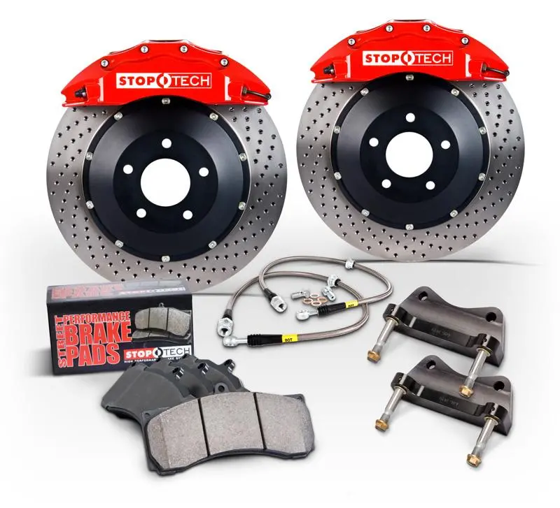 Stoptech 13 Subaru Brz Bbk Front St-40 Red Caliper 328 X 28 Slotted Rotor 1