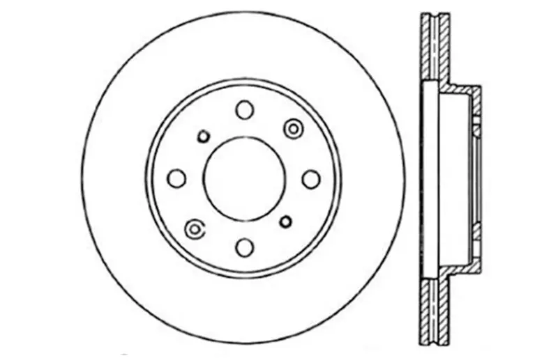 Stoptech 90-00 Honda Civic / 90-91 Crx Drilled Left Front Rotor 1