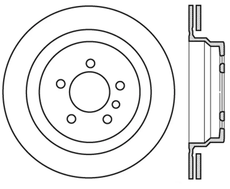 Stoptech 98-02 Bmw Z3 Drilled Left Rear Rotor 1