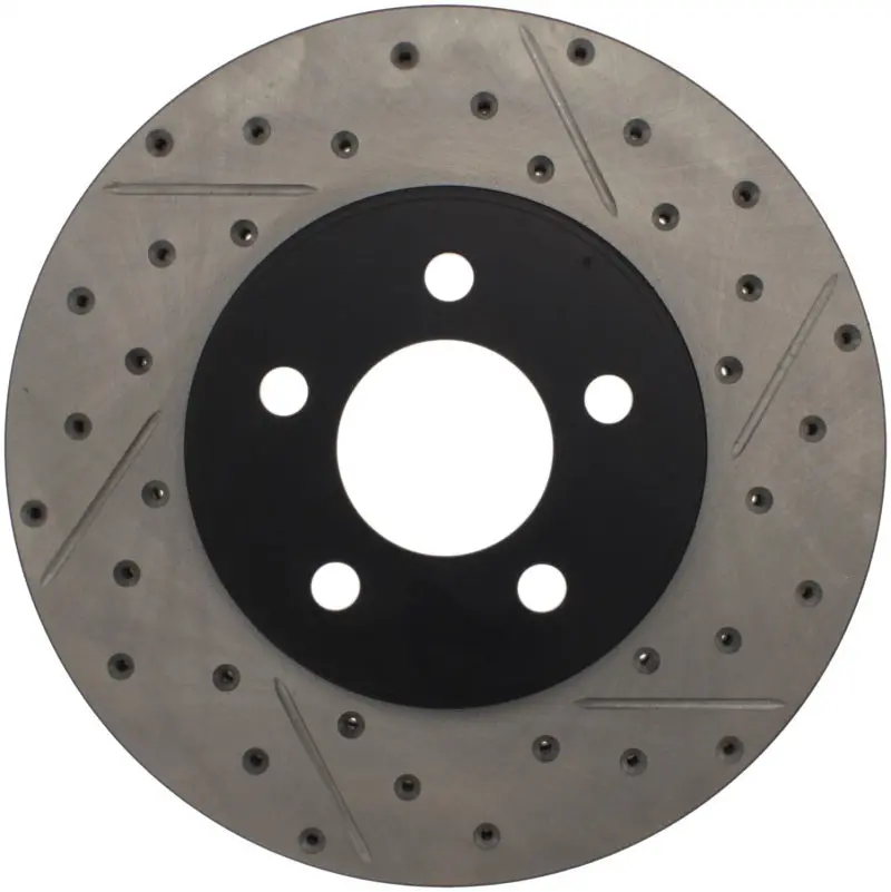 Stoptech 03-09 Lincoln Town Car / 03-09 Mercury Grand Marquis Front Left Slotted & Drilled Rotor 1