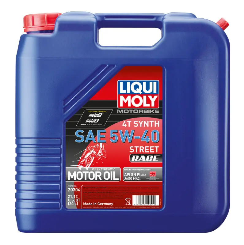 Liqui Moly 20L Motorbike 4T Synth Sae Street Race 1