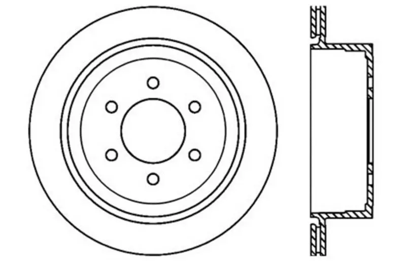 Stoptech 04-09 Ford F150 2Wd / 04-09 F150 4Wd Drilled Left Rear Rotor 1