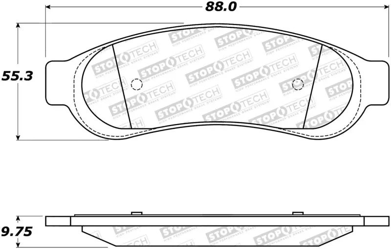Stoptech Sport Brake Pads W/Shims And Hardware - Rear 1