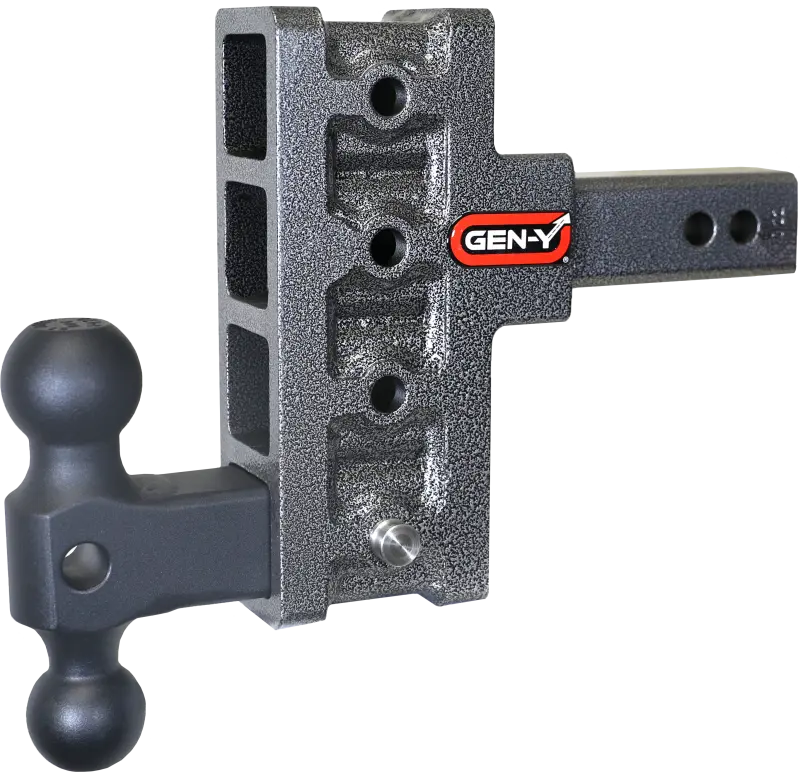 Gen-Y Mega Duty 2In Shank 5In Offset Drop 1.5K Tw 10K Hitch W/Gh-031 Dual-Ball 1