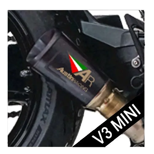 Austin Racing  V3 Mini  Slip On 2020 - 2024 Panigale V2 De-Cat Race Exhaust System  Aur4-V3 1