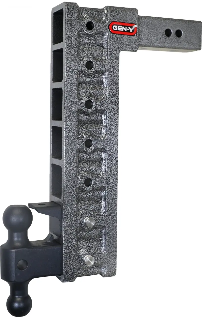 Gen-Y Mega Duty 2.5In Shank 18In Drop 21K Hitch W/Gh-061 Dual-Ball/Pintle Lock/Stabilizer Kit 1