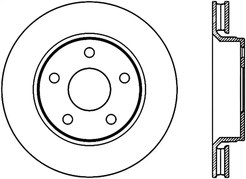 Stoptech Sport Slot 07-17 Jeep Wrangler Slotted Left Front Cryo Rotor 1