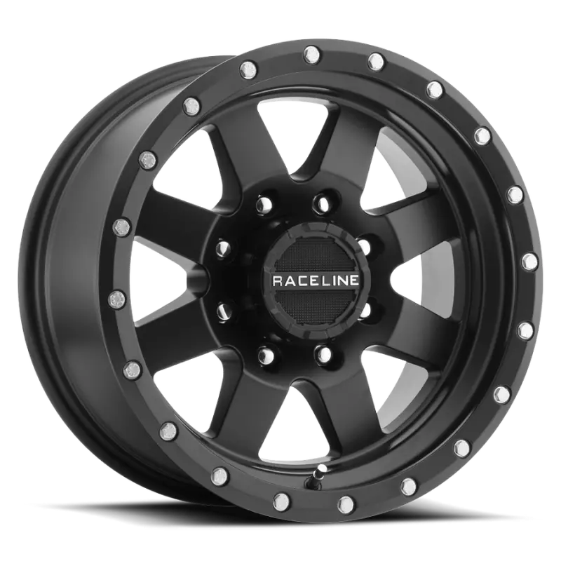 Raceline 935B Defender 15X8in / 5X139.7 Bp / -24Mm Offset / 107.95Mm Bore - Satin Black Wheel 1