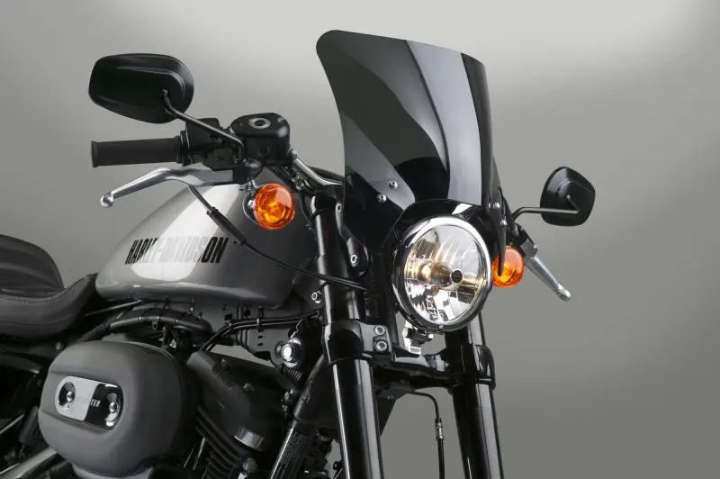 National Cycle Fits 52-56 Mm. O.D. Mohawk Black Hardware/Straight Bracket/Windshield-Dark Tint 1