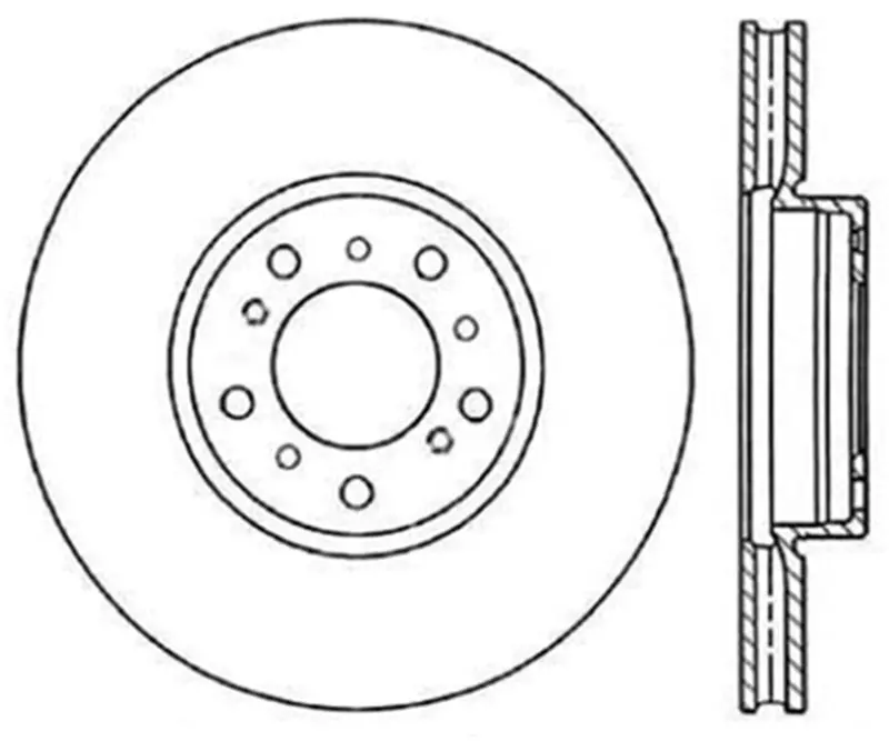 Stoptech Power Slot Bmw (E46) Front Left Cryo Slotted Rotor 1