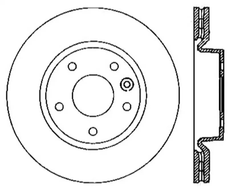 Stoptech Sport Slotted (Cryo) 06-17 Land Rover Range Rover Sport Front Right Rotor 1