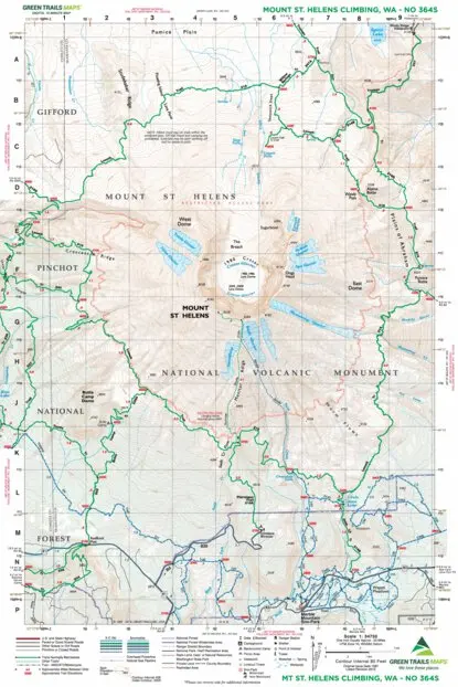 Mt St Helens Climbing - 364S Map 1