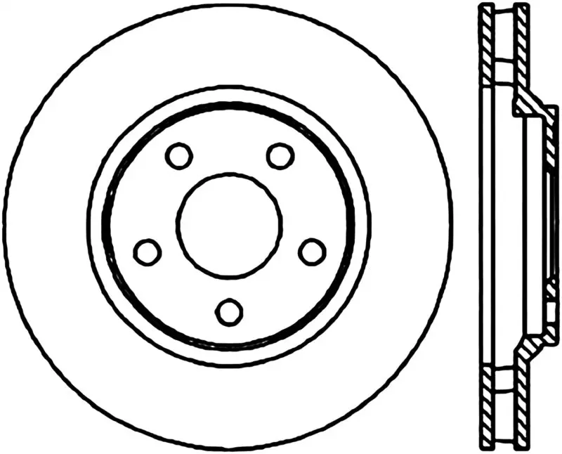 Stoptech Power Slot 98-02 Pontiac Firebird/Trans Am / Chevy Camaro Front Left Slotted Cryo Rotor 1