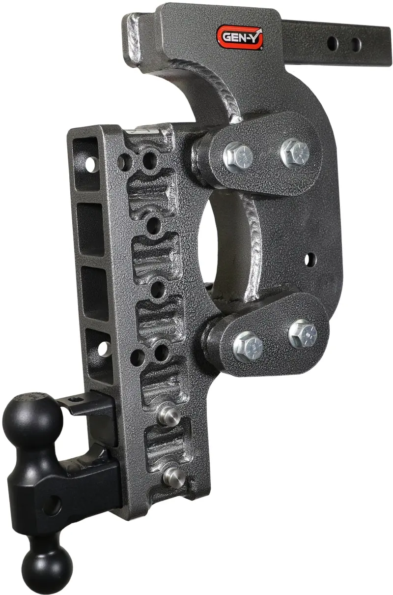 Gen-Y The Boss Torsion-Flex 2In Shank 17.5In Drop 16K Hitch W/Gh-051 Dual-Ball/Pintle Lock/Stab Kit 1