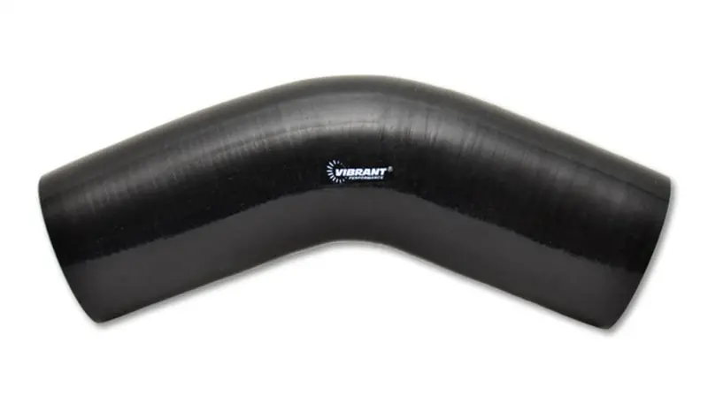 Vibrant 4 Ply Reinforced Silicone Elbow Connector - 3.25In I.D. - 45 Deg. Elbow (Black) 1
