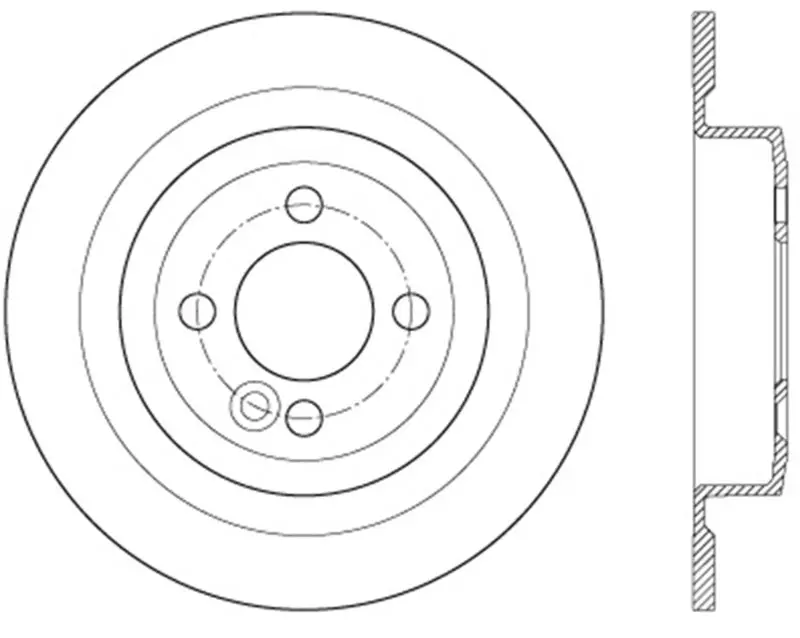 Stoptech 09-16 Mini Cooper Cyro Slotted Sport Brake Rotor - Rear Left 1