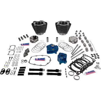 S&S Cycle 129" Power Package - Hpt496 - Chain Drive - Oil Cooled - Black With Highlights - M8 0904-0181 1