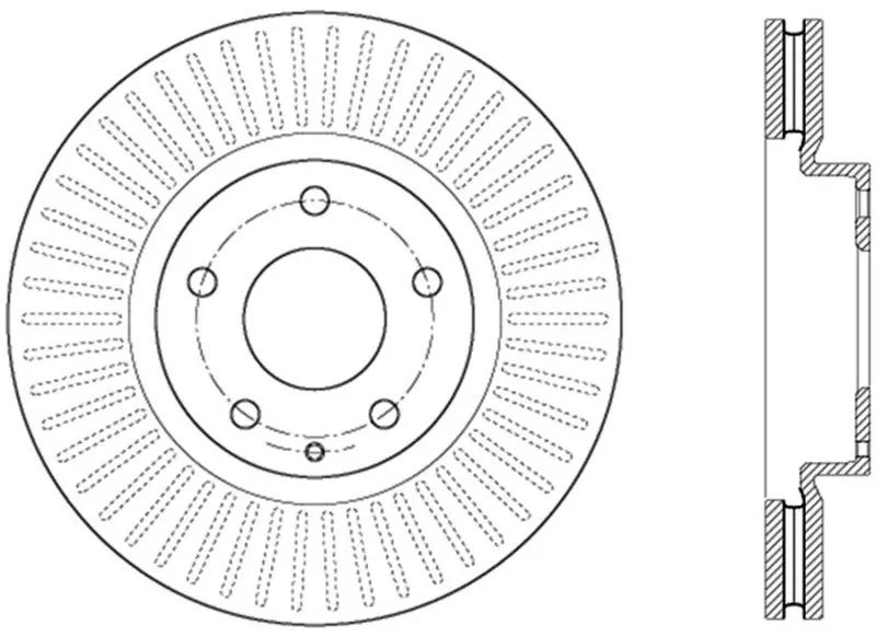 Stoptech Performance Front Right Brake Rotor 1