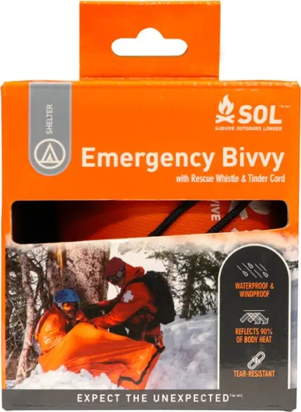 2024 Emergency Bivvy With Rescue Whistle - Orange 1