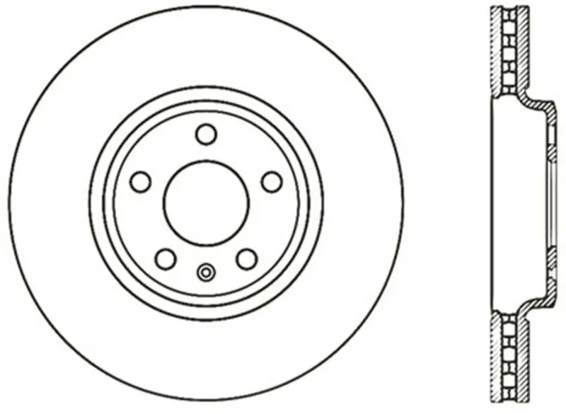 Stoptech 09-10 Audi A4 / 08-10 A5 / 10 Audi S4 Front Right Slotted Cryo Rotor 1