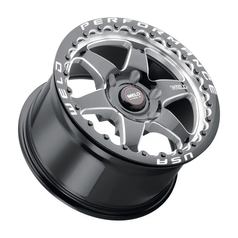 Weld S909 17X11 Ventura 6 Beadlock 6X127 Et36 Bs7.375 Gloss Blk Mil Dia 78.1 1