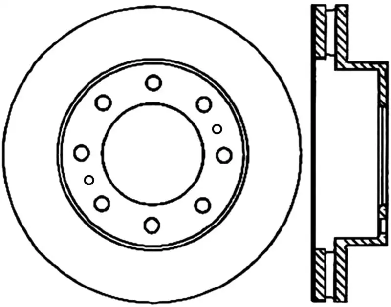 Stoptech 01-09 Chevrolet Silverado 2500Hd 3500 Front Right Slotted & Drilled Cryo Rotor 1