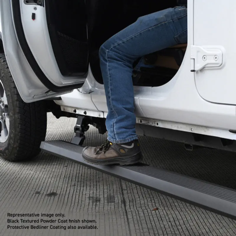Realtruck 07-17 Jeep Wrangler 4Dr Voltstep Electric Running Board Kit (Cut Req.) - Tex. Blk 1