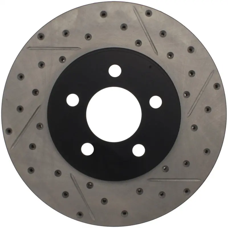 Stoptech 03-09 Lincoln Town Car / 03-09 Mercury Grand Marquis Front Right Slotted & Drilled Rotor 1
