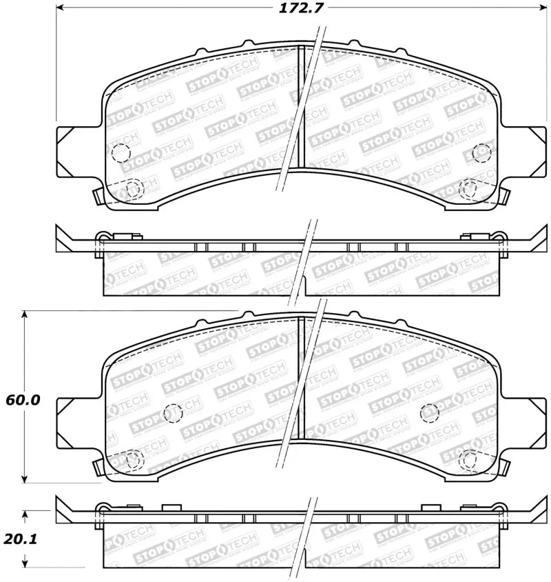 Stoptech Sport Brake Pads W/Shims - Front 1