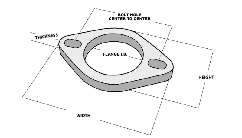 Vibrant 2-Bolt T304 Ss Exhaust Flange (4In I.D.) 1