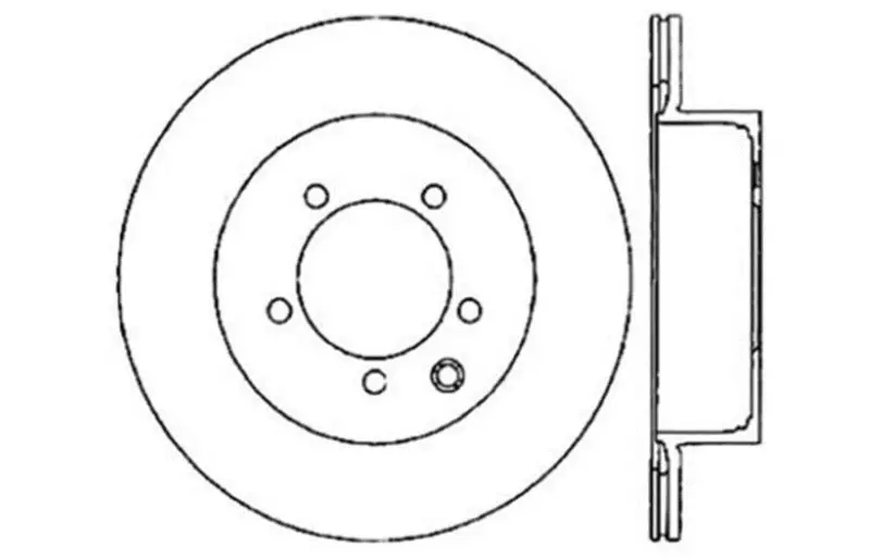 Stoptech 03-04 Infiniti G35 / 03-05 G35x / 03-05 Nissan 350Z Cross Drilled Left Rear Rotor 1