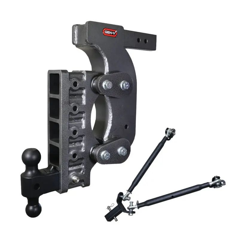 Gen-Y The Boss Torsion-Flex 2.5In Receiver 18In Drop Hitch W/Gh-061 Dual-Ball/Stabilizer Kit 1