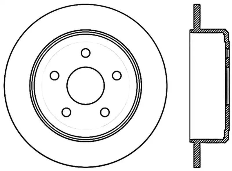 Stoptech 07-18 Jeep Wrangler Cryo Slotted Rear Right Sport Brake Rotor 1