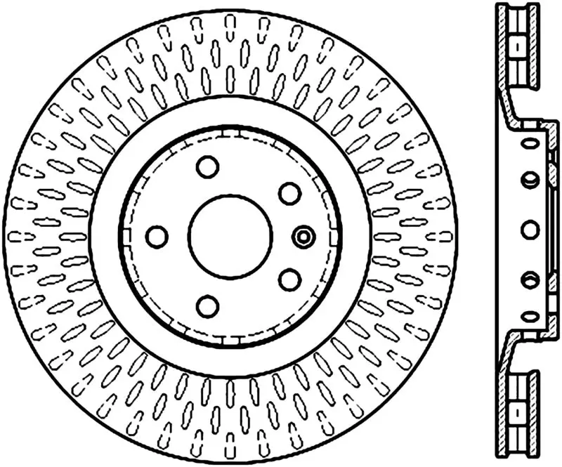 Stoptech 09-15 Cadillac Cts-V Cryo Slotted Front Right Sport Brake Rotor 1