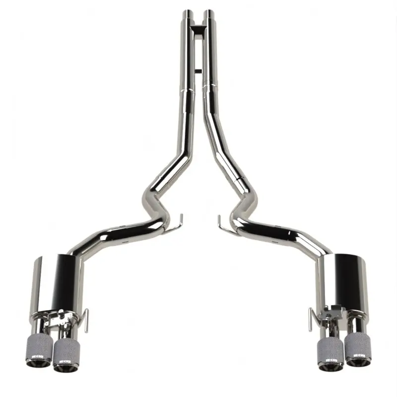 Kooks 18-24 Ford Mustang Gt 5.0 3In. Valved Touring Cat-Back Exhaust - Carbon Tips 1